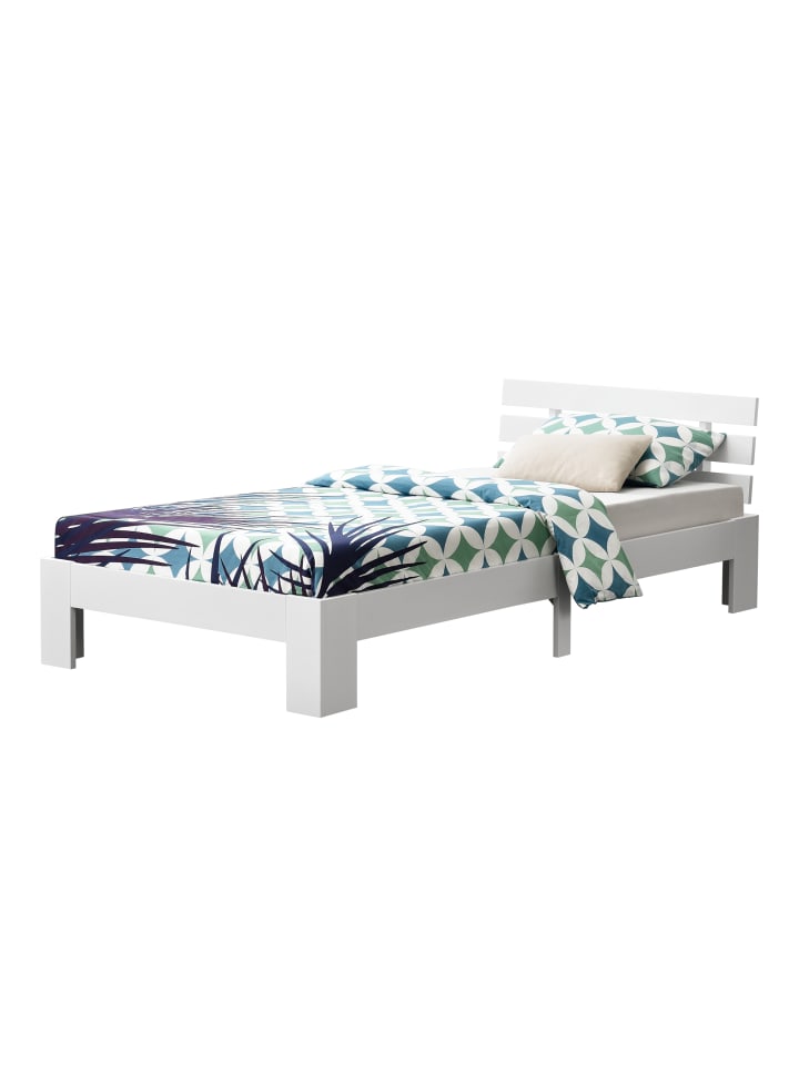 en.casa Holzbett Nivala in Weiß (B)90cm günstig kaufen onesize