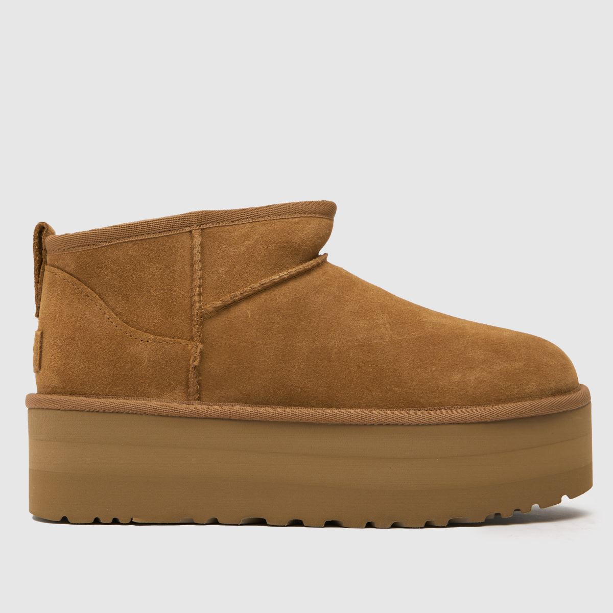 Klasické ultra mini boty na platformě UGG v kaštanové barvě