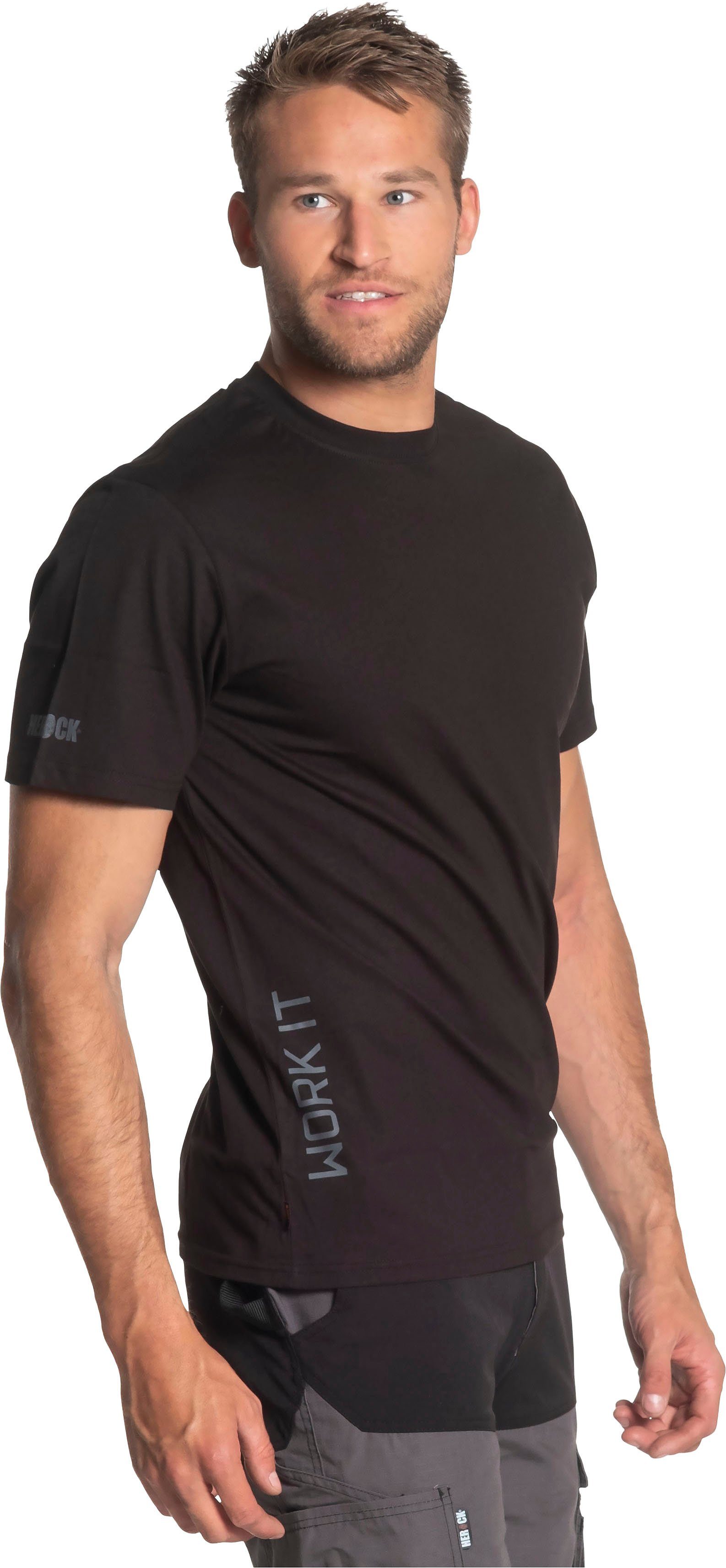 Herock T-Shirt Callius T-Shirt kurze Ärmel Rundhalsausschnitt, kurze Ärmel, Herock®-Aufdruck, Rippstrickkragen