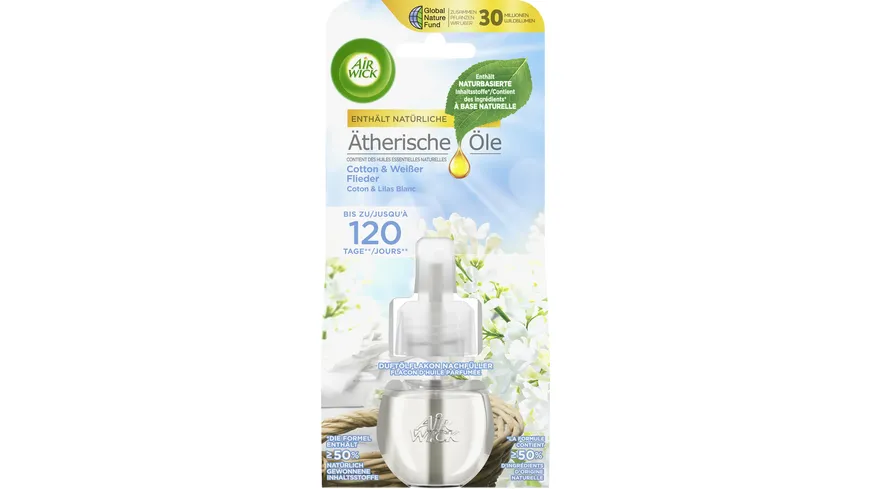 Air Wick Duftölflakon Nachfüller Cotton & Weisser Flieder 19ml 19 ml