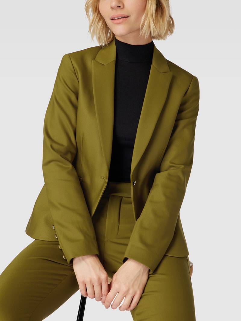 Blazer mit Label-Detail Modell 'Blake' in schilf