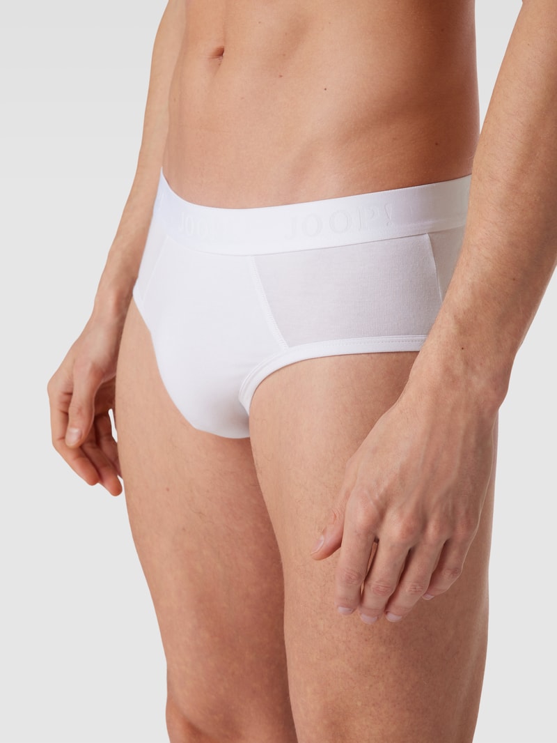 Slip mit elastischem Logo-Bund in weiß