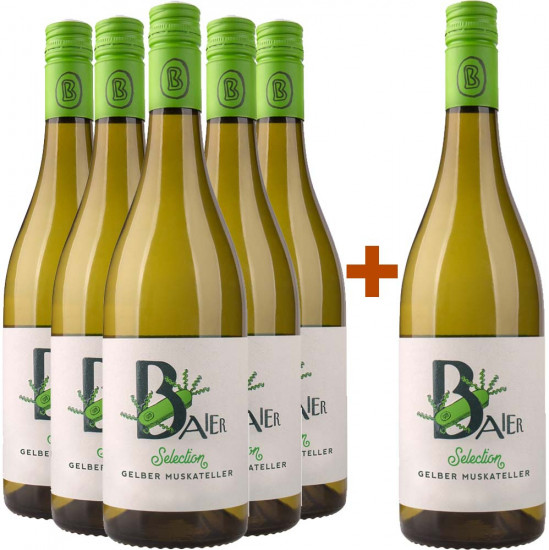 5+1 Paket Gelber Muskateller trocken - Weingut Baier