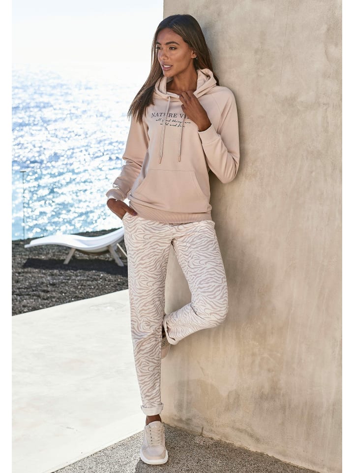LASCANA Hoodie in nougat günstig kaufen