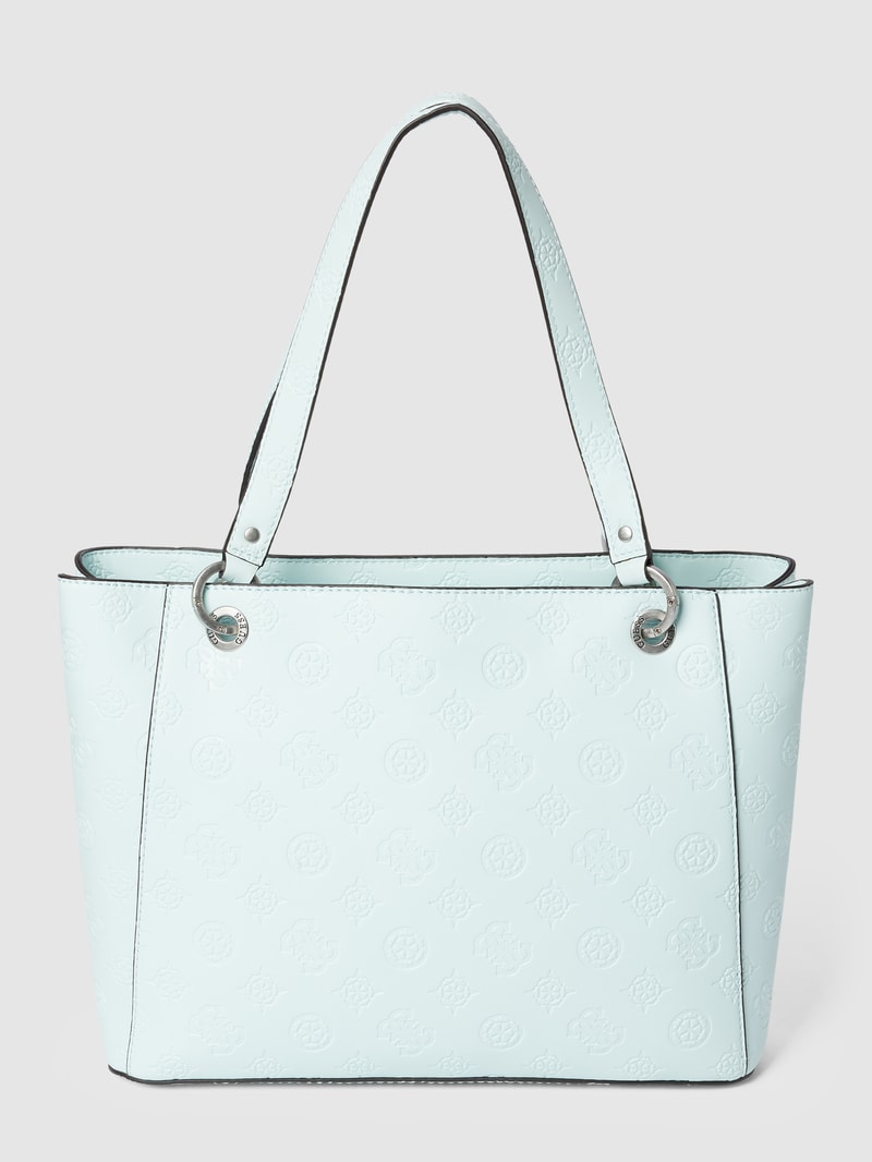 Tote Bag mit Label-Details Modell 'NOEL' in hellblau