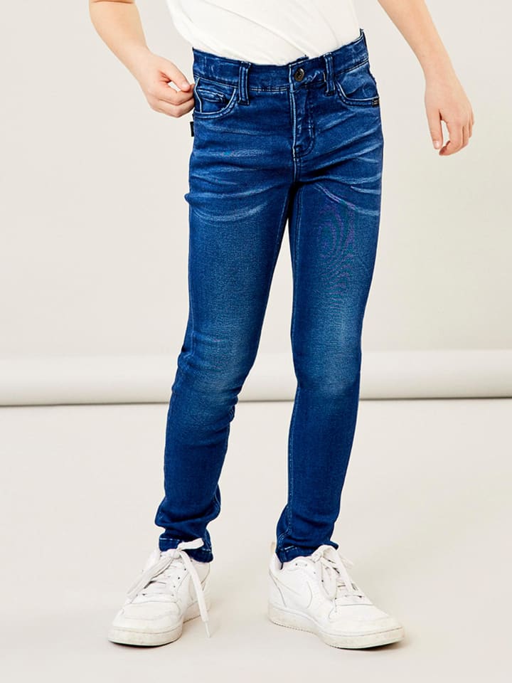 name it Stretch Jeans Slim Fit NKMTHEO in Dunkelblau günstig kaufen