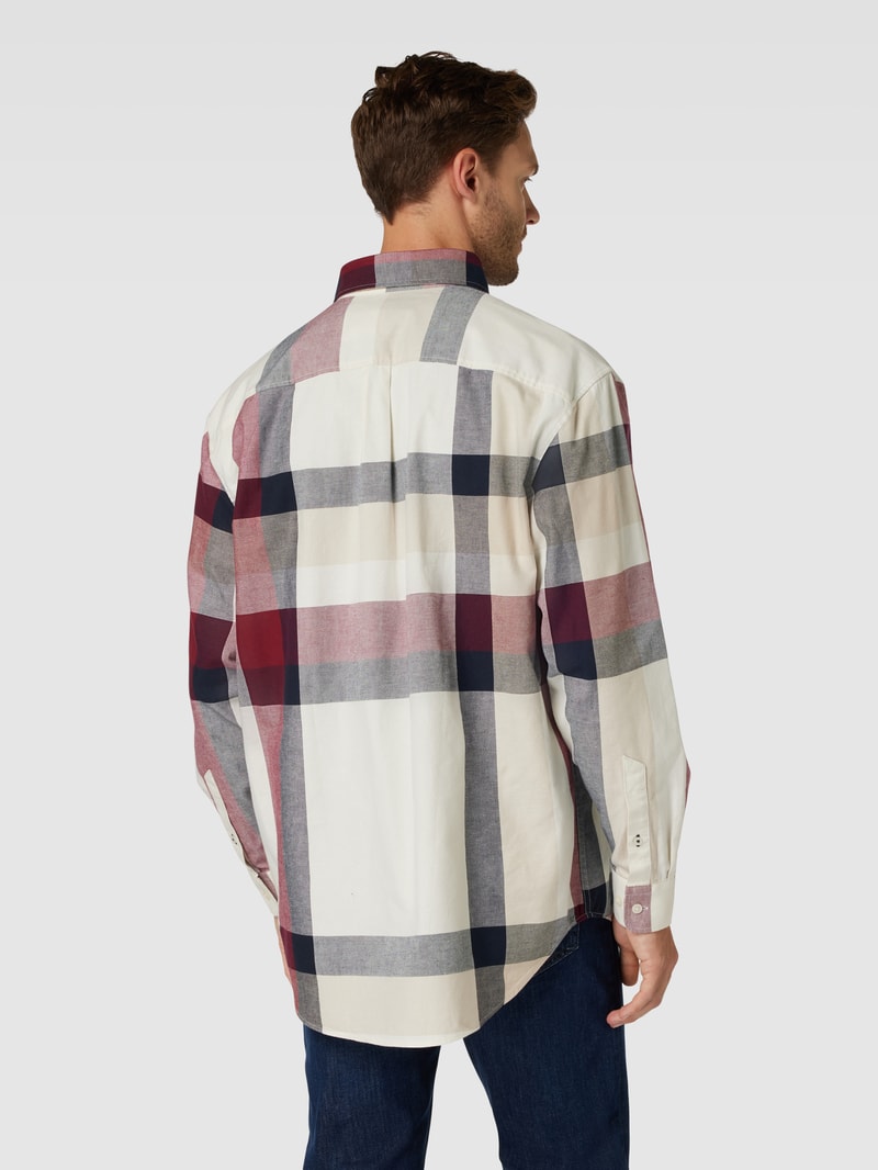 Freizeithemd mit Karomuster in offwhite