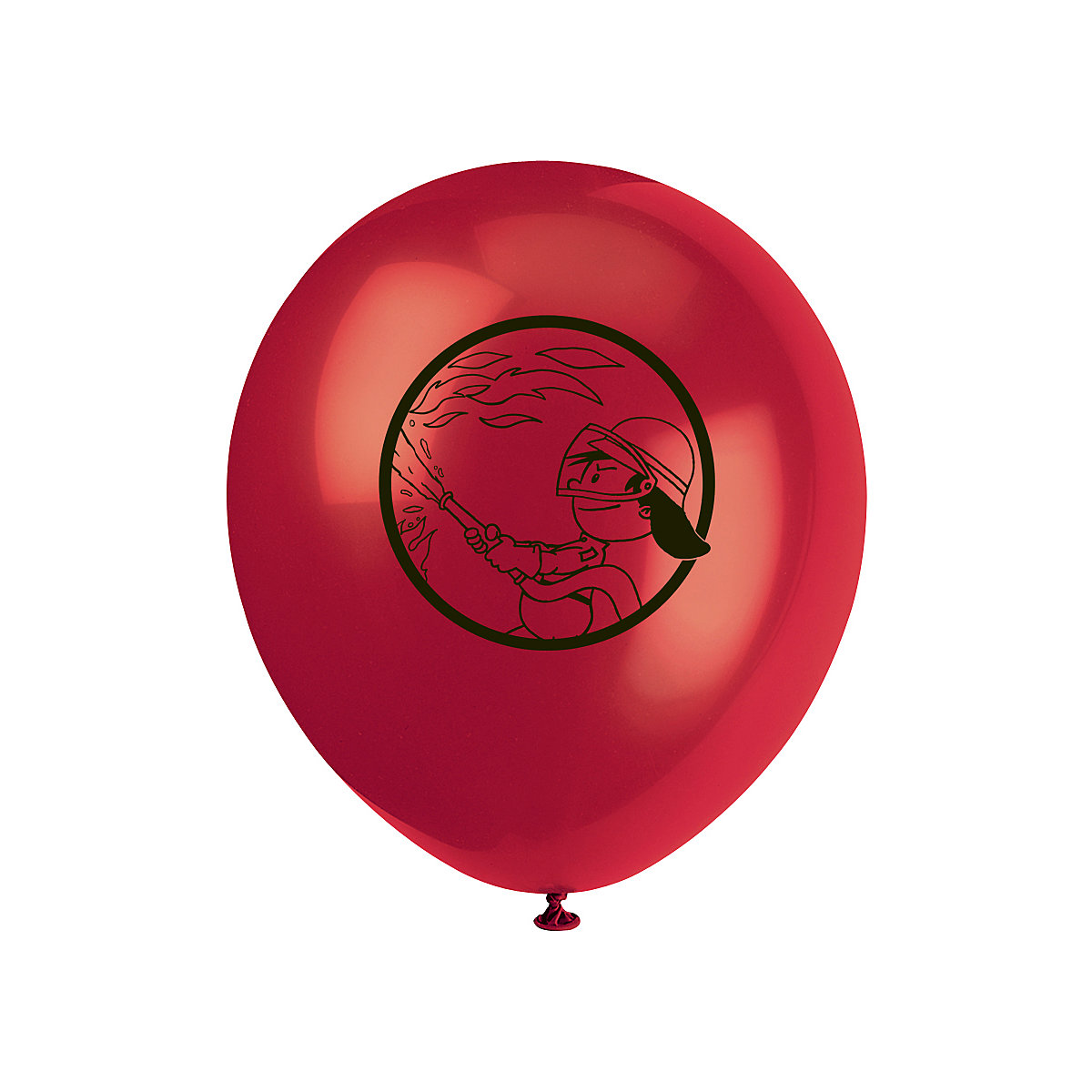 8 Luftballons Feuerwehrmann Flo, 25 cm