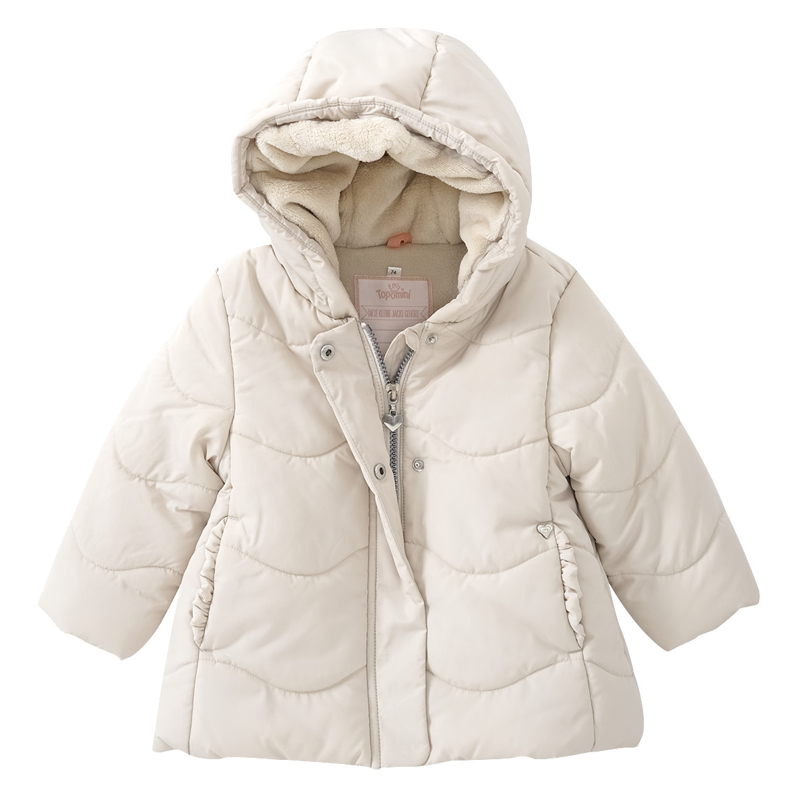 Baby Steppjacke mit Wellensteppung