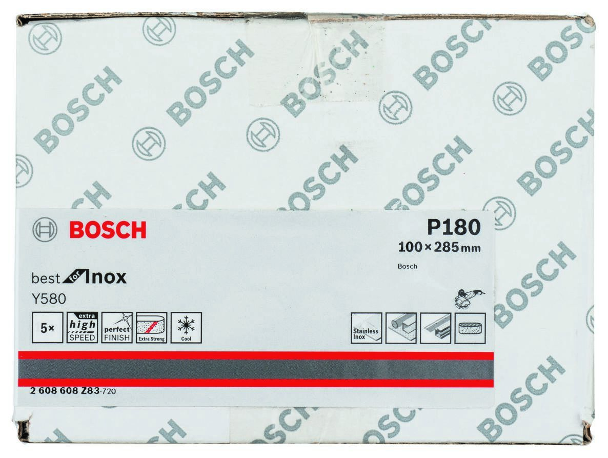 Accessori Bosch Blu 2608608Z83 Carta abrasiva Y580 G180 5 bande 100x285mm