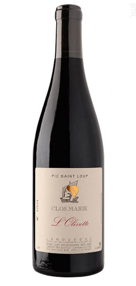 L'Olivette Clos Marie Vin Rouge●Pic Saint-Loup 2021 75cl