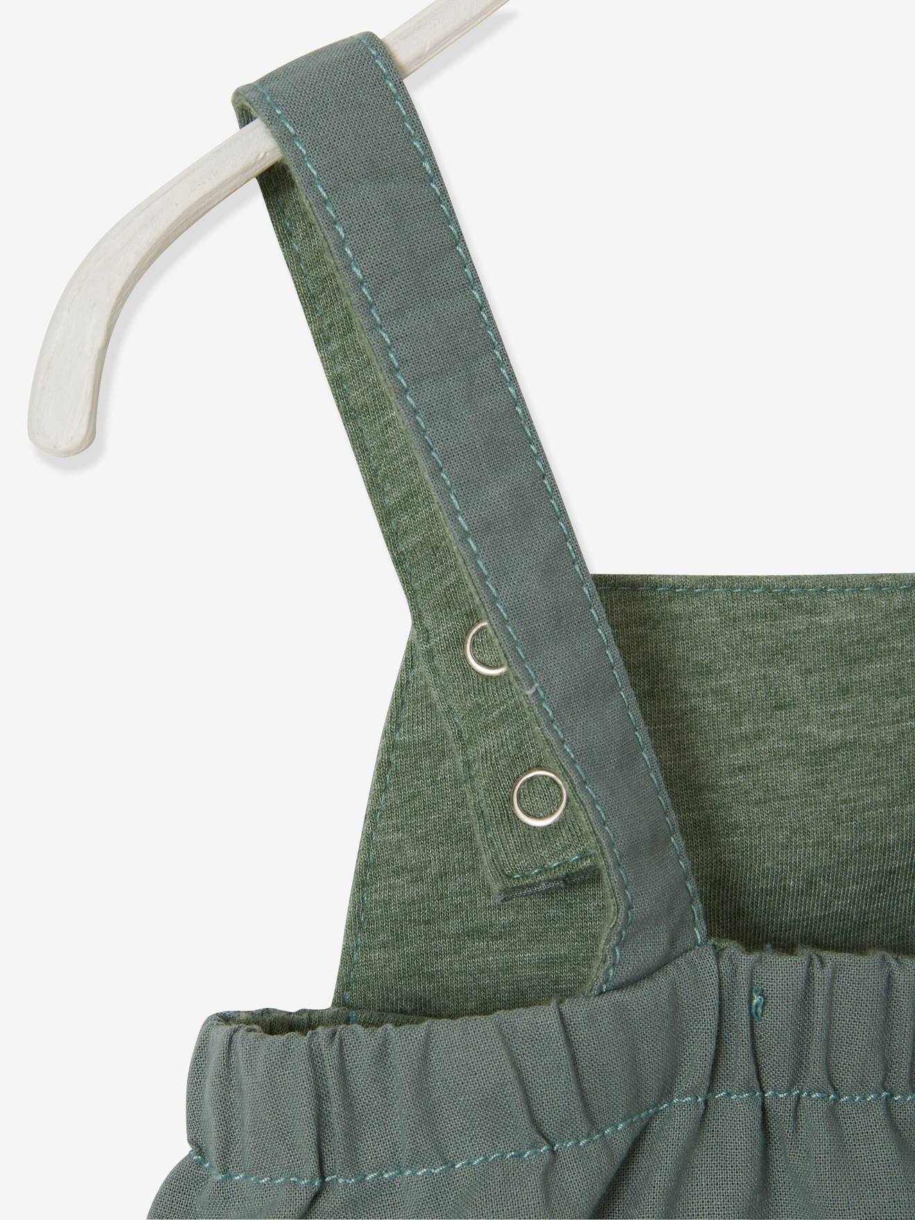 Combinaison bébé naissance forme barboteuse bleu chambray rayé