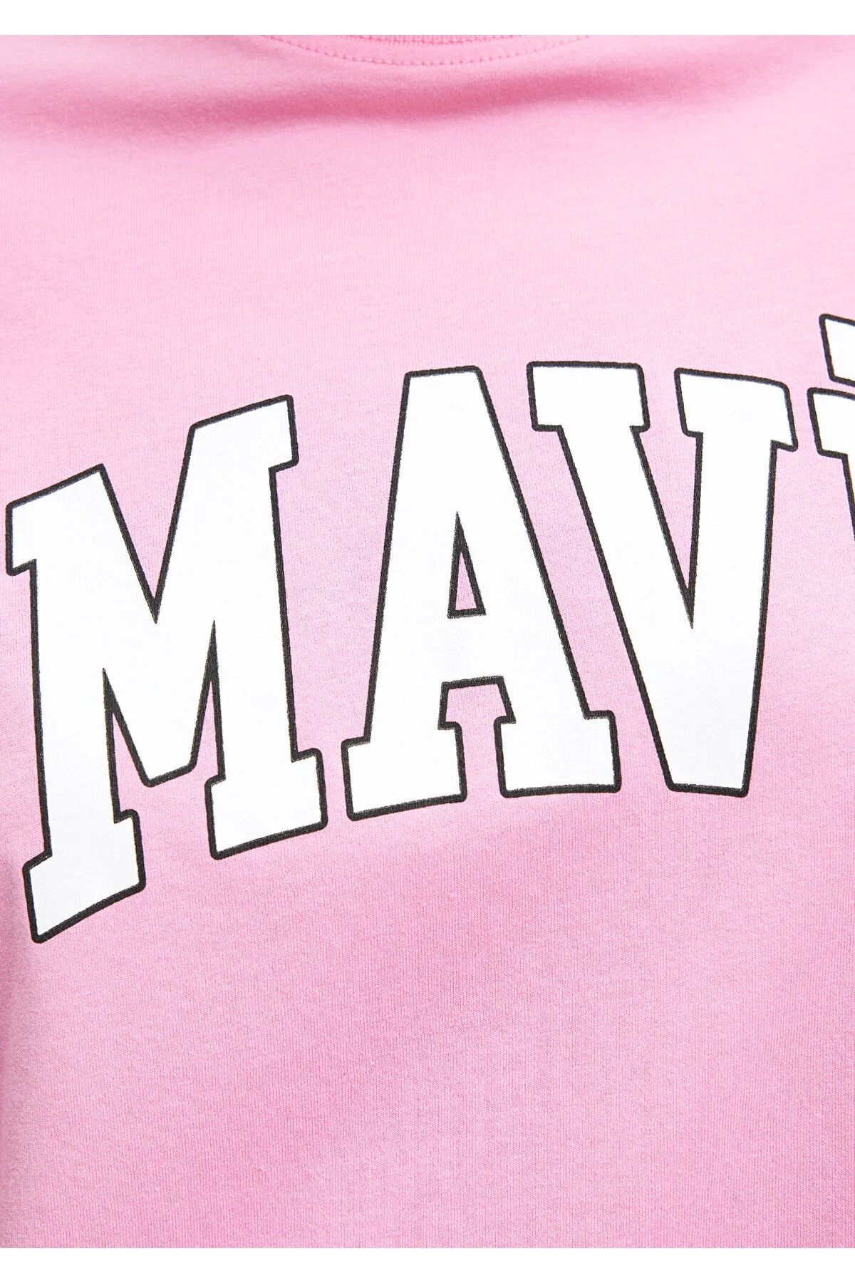 Mavi  Rosafarbenes T-Shirt mit Logo-Print, Übergröße/weiter Schnitt 1600843-71032