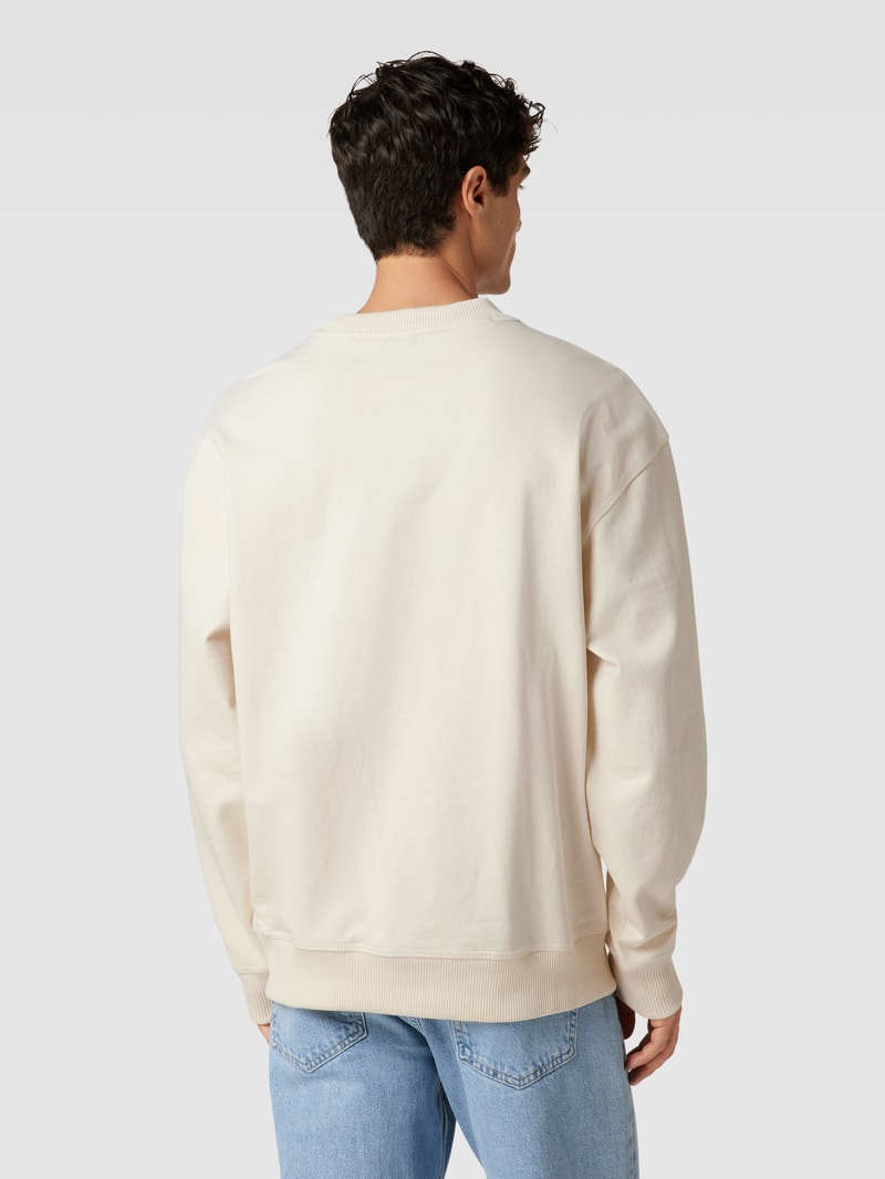 Sweatshirt mit Label-Print Modell 'Wecircular' in offwhite
