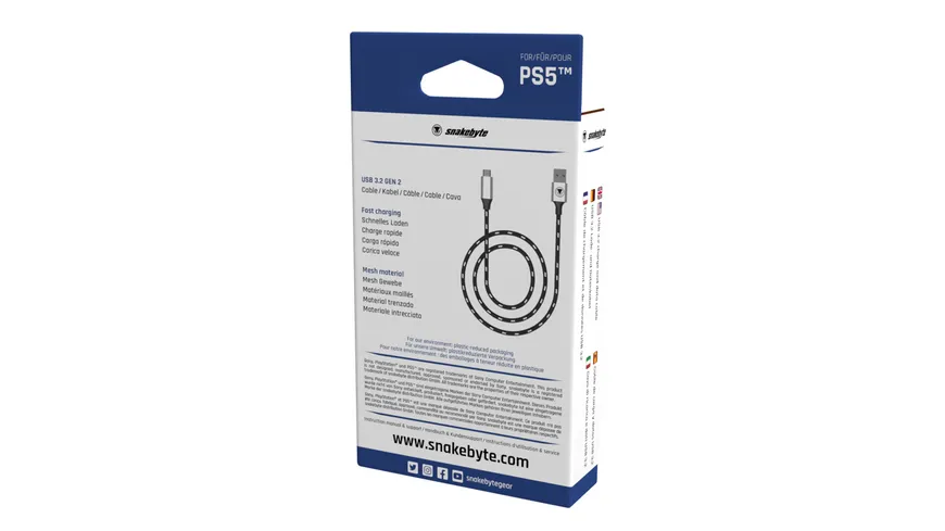 snakebyte PS5 USB Charge & Data Cable 5™