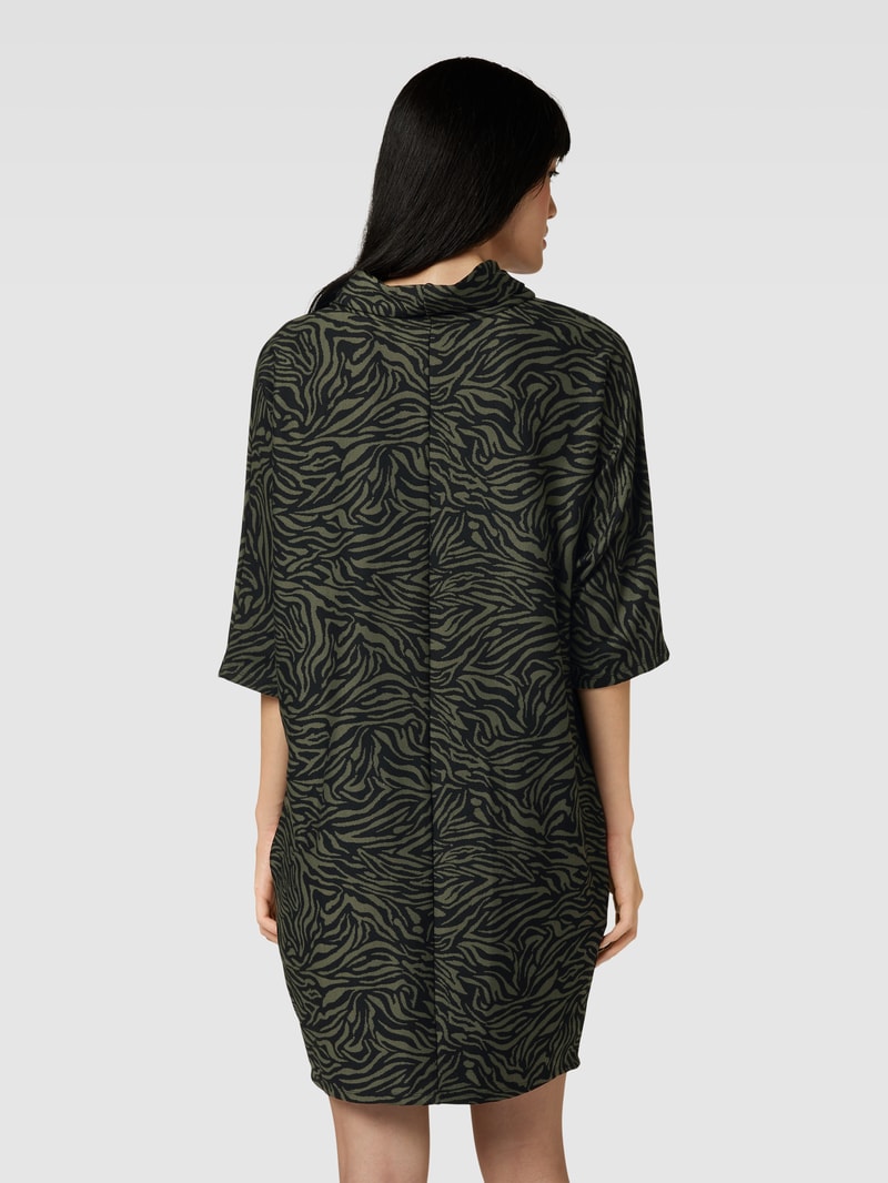 Minikleid mit Rollkragen in khaki
