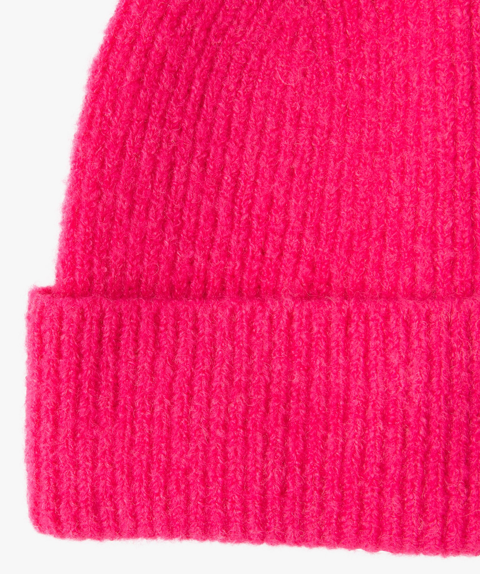Bonnet femme en maille ctelée rose | GEMO