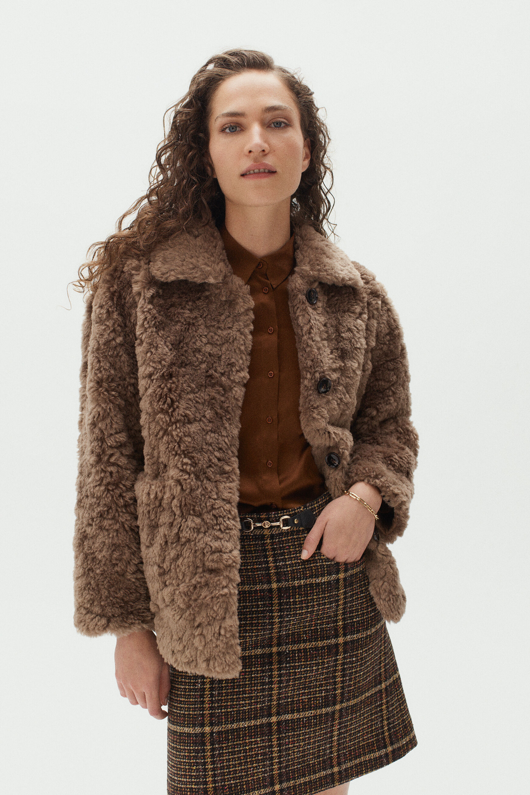 manteau anders taupe femme