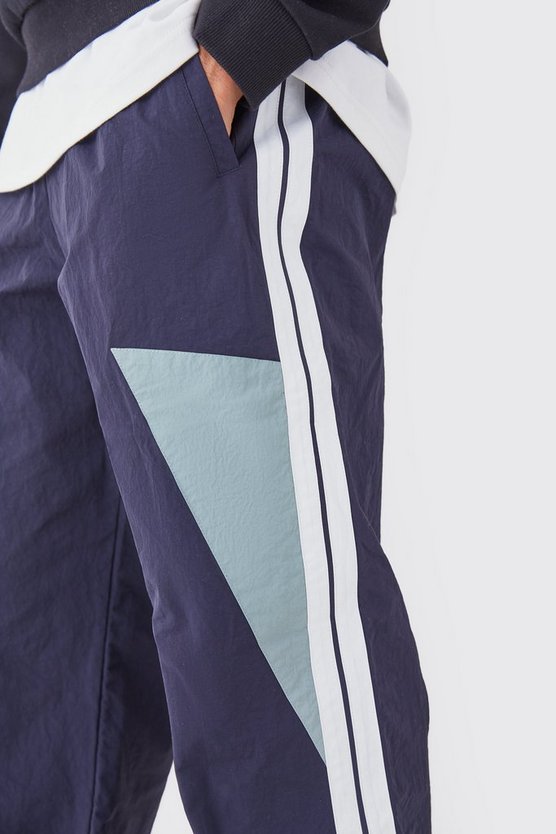 Pannelled Wide Leg Track Pants
