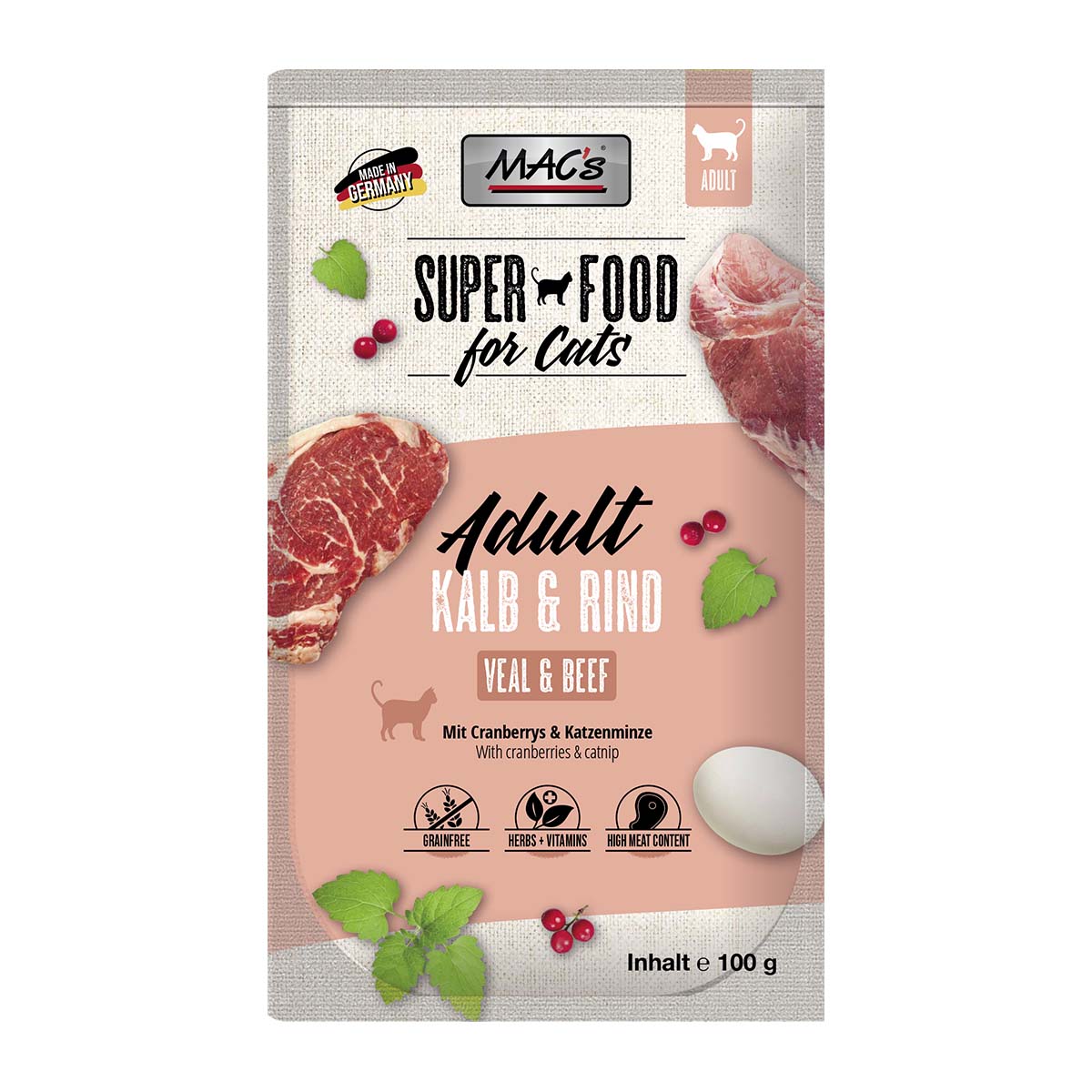 MAC's Cat Pouchpack Kalb, Rind und Cranberry kaufen