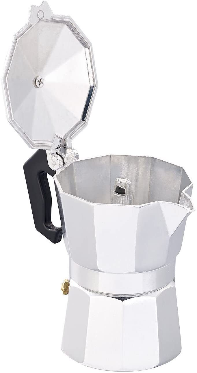 Faizee Möbel Espressokocher Espressokocher Mokka Premium Espresso Aluminium grau 12 Tassen 600 ml, 0.6l Kaffeekanne