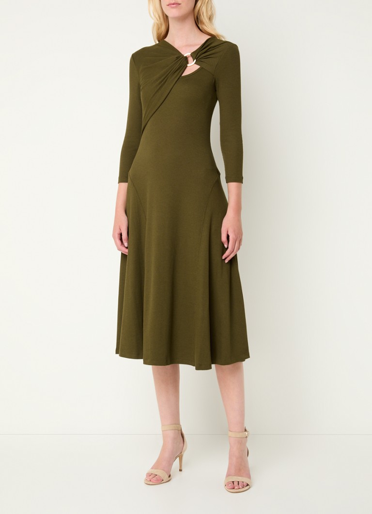 Rochie midi Ralph Lauren cu detalii perforate