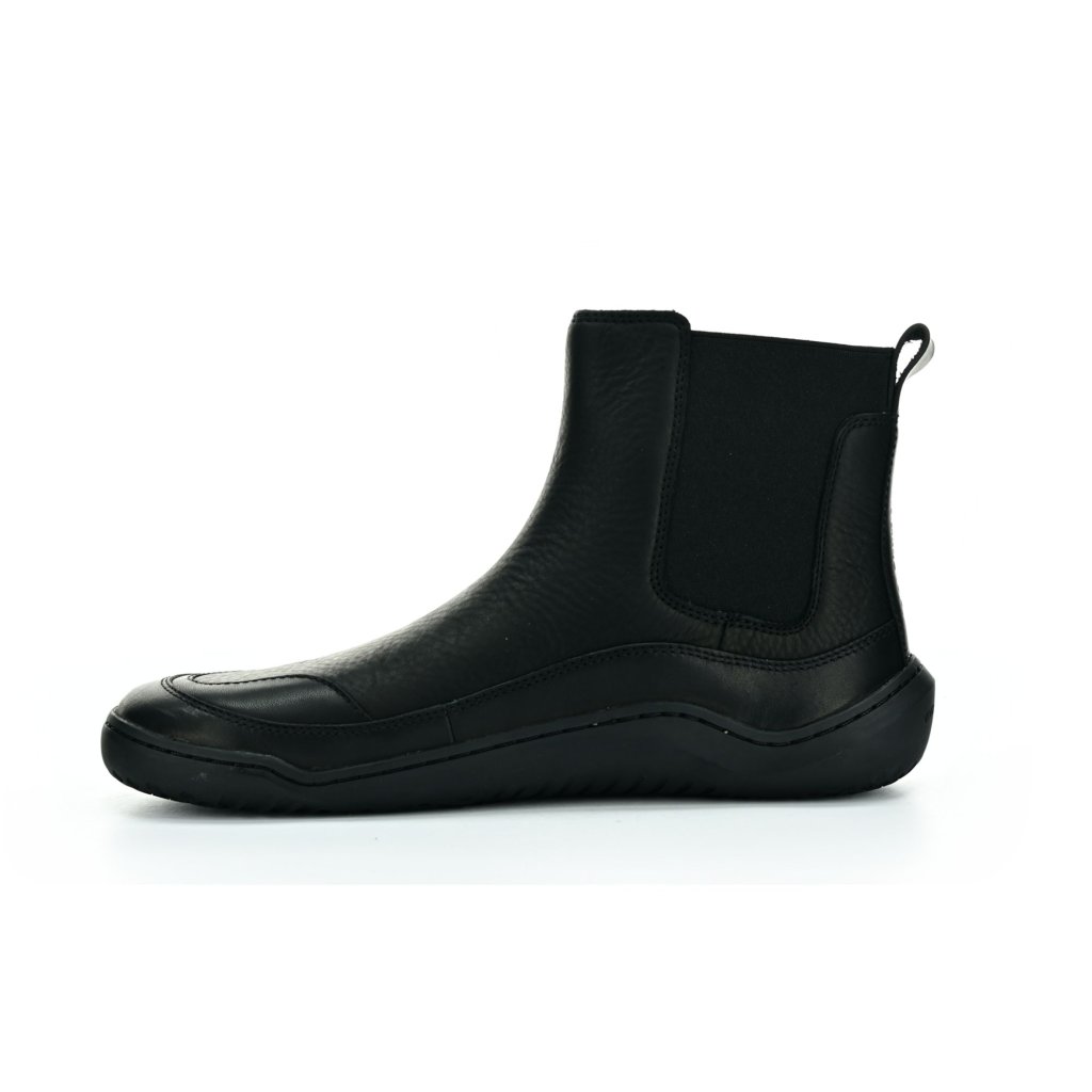Vivobarefoot Gobi Chelsea L Obsidian Leather Chelsea Barfußschuhe