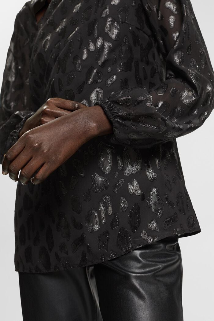 Chiffonbluse mit Muster