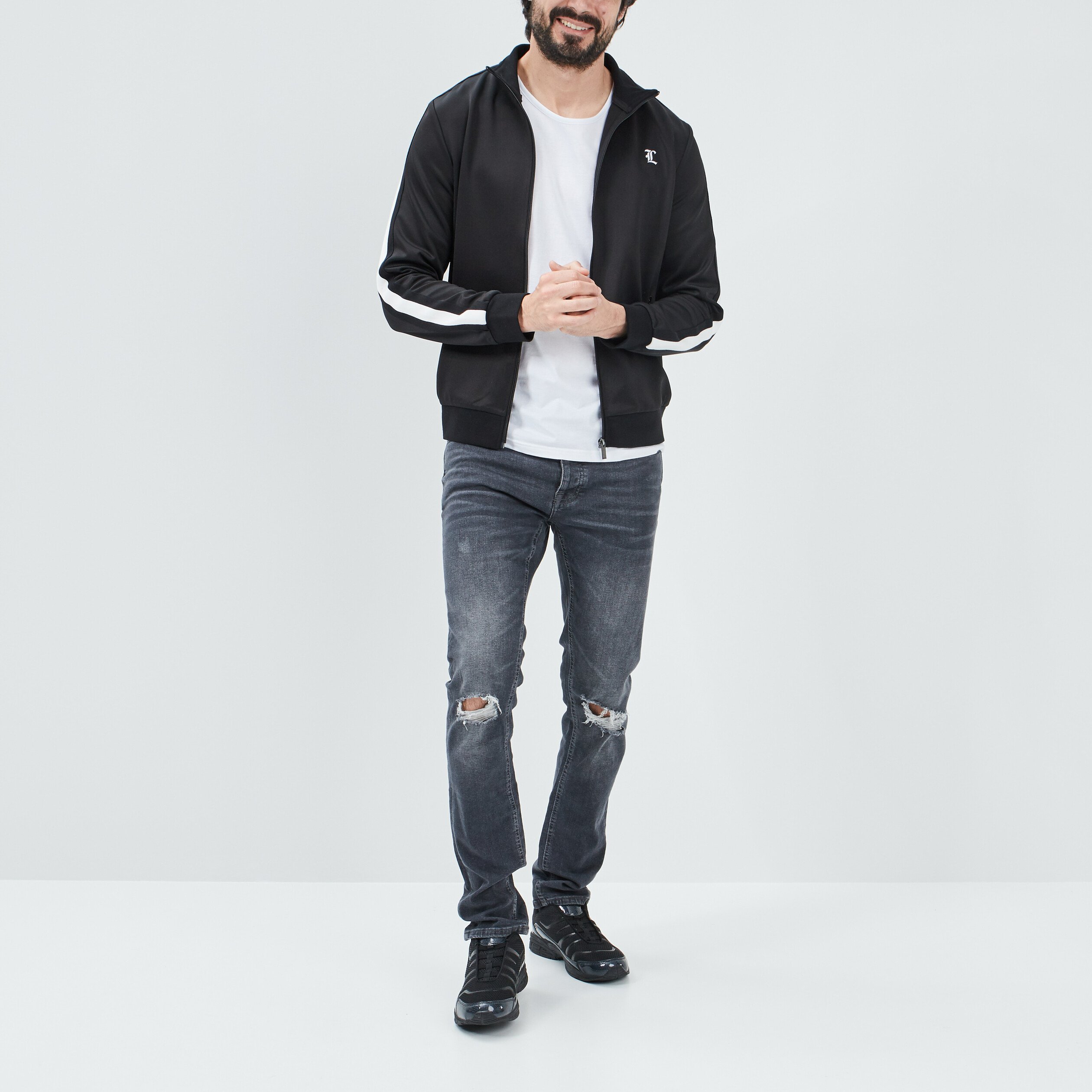 Jeans skinny stretch Liberto bleu gris homme | La Halle