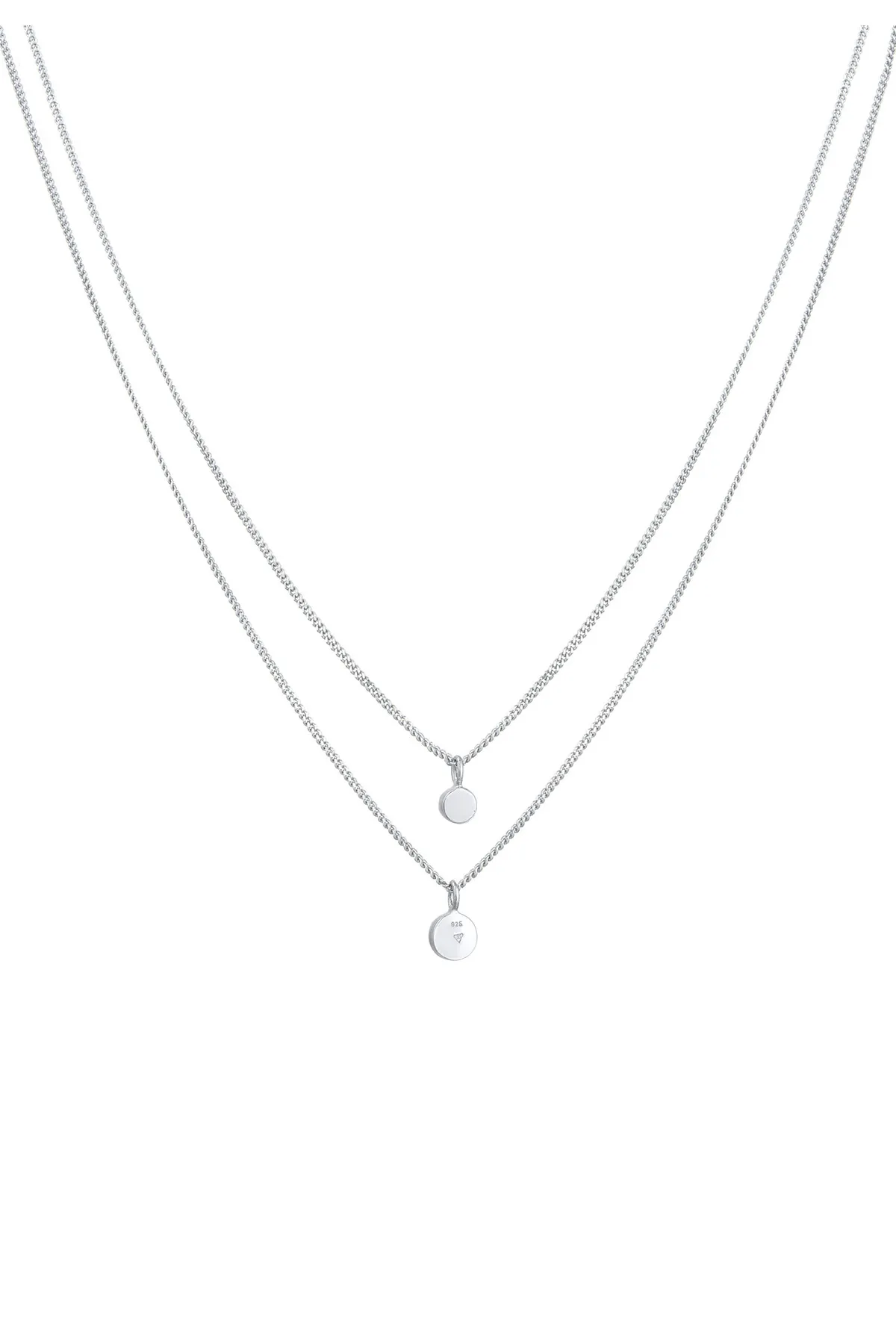 ELLI  Halskette Layer Plättchen Kristall 925 Silber