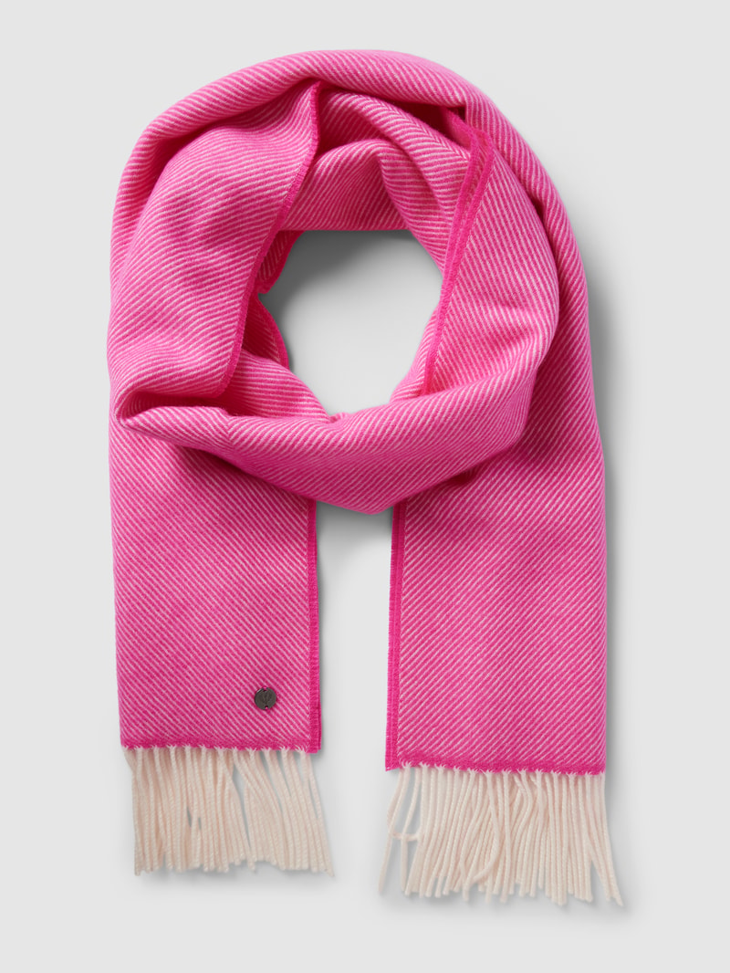Schal mit Streifenmuster in pink
