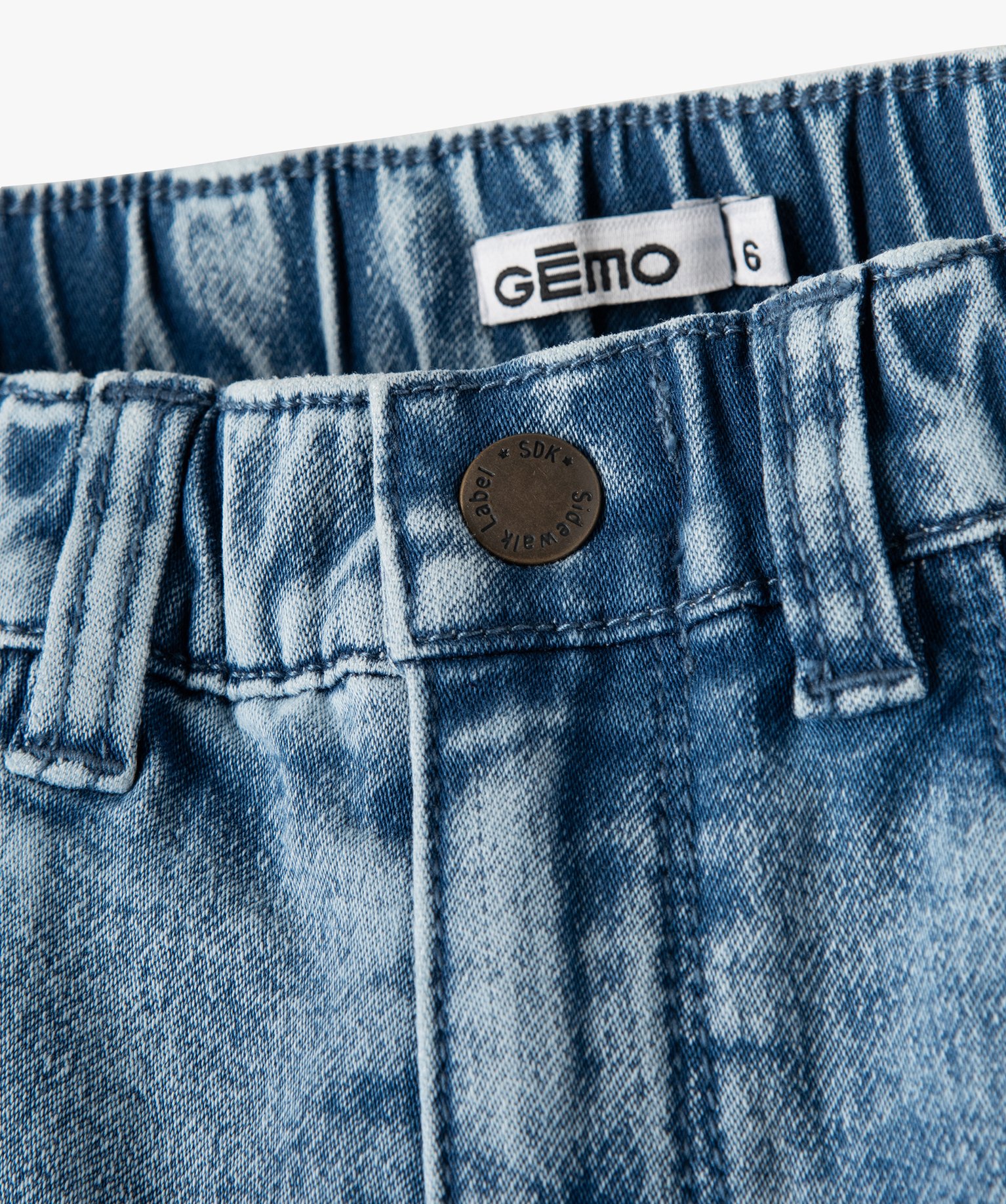 Jean coupe ballon avec taille élastique Garçon brut | GEMO