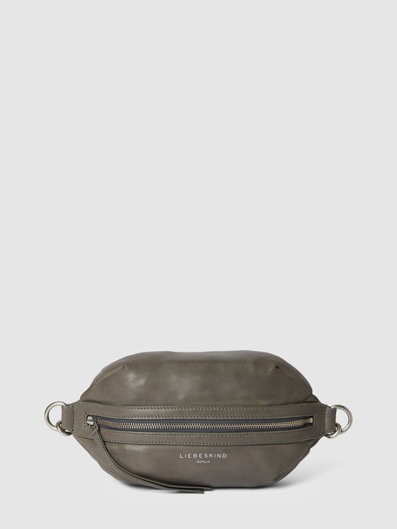 Bauchtasche aus Leder Modell 'Scarlet' in dunkelgrau