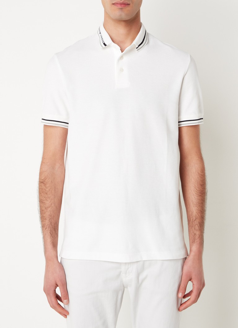 Emporio Armani polo majica regularnog kroja od pamučnog pikea s vezom logotipa