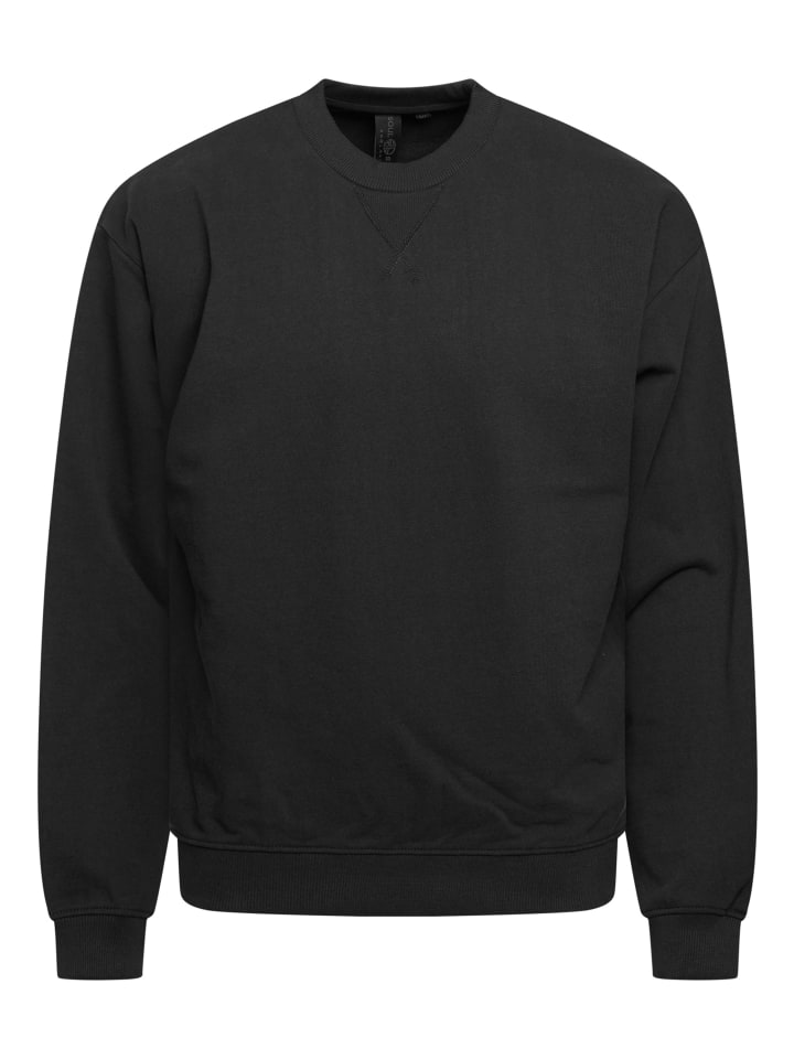 SOULSTAR Sweatshirt - S2AGEO Oversize Pullover Crew-Neck Sweater in Black günstig kaufen