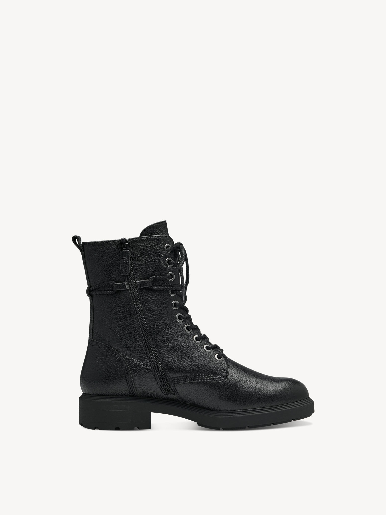 Bottine en cuir - noir