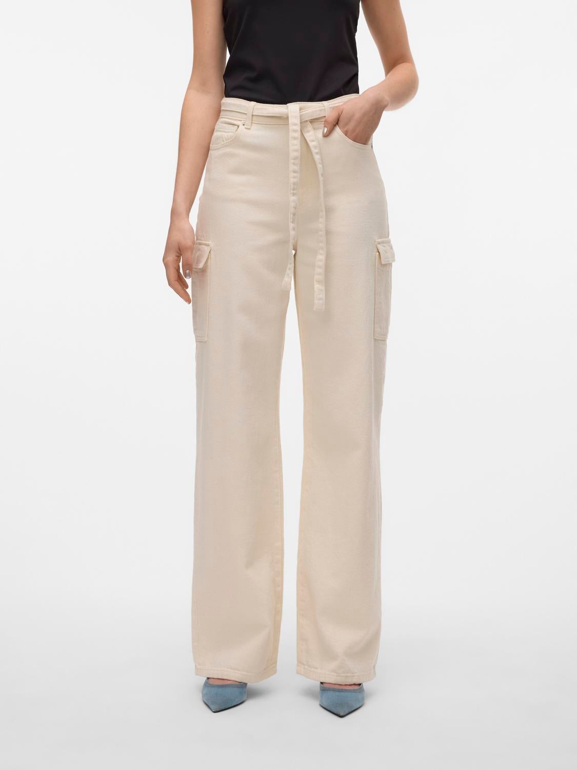 VMKATHY Hohe Taille Weit geschnitten Jeans