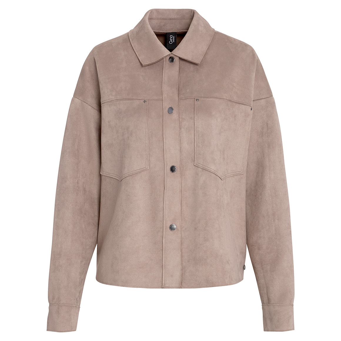 Damen Velours-Bluse mit Druckknopfleiste