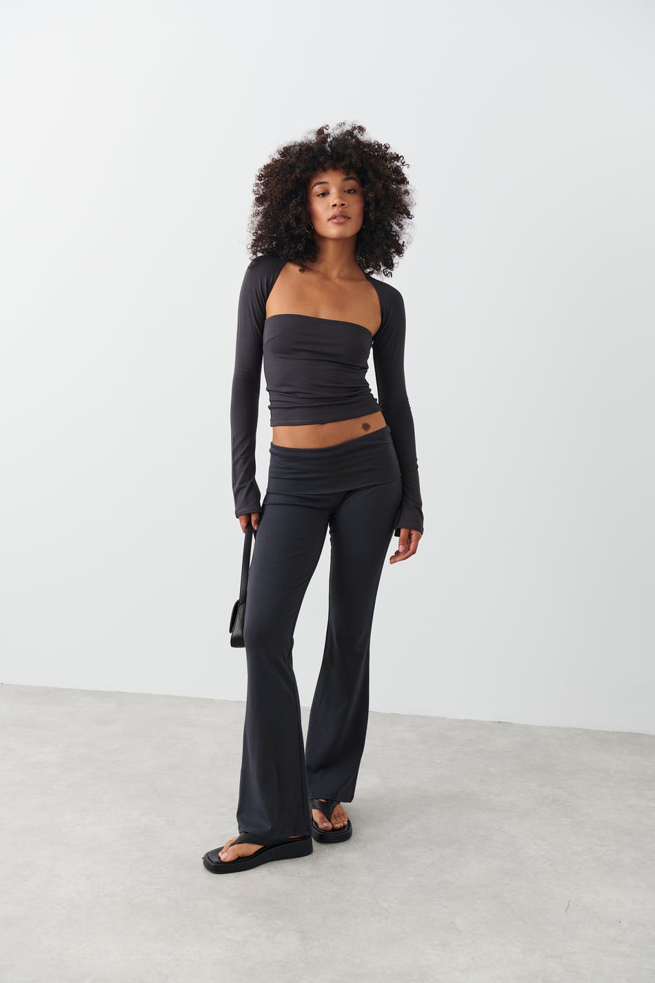 Soft touch square neck top