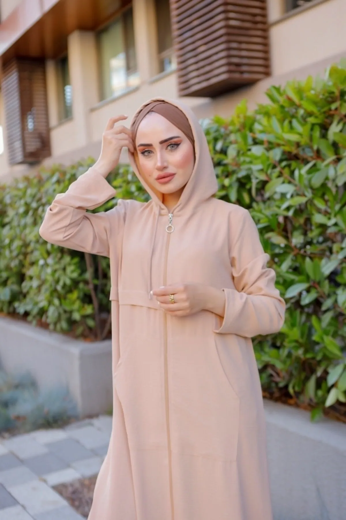 VOLT CLOTHİNG  Ayrobin Cap-Cardigan für Damen mit Kapuze