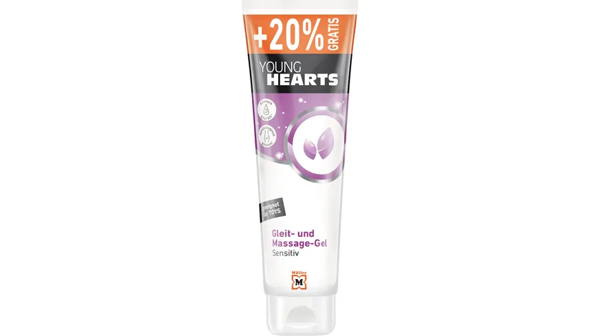 YOUNG HEARTS Gleitgel Sensitiv 20% gratis 120 ml