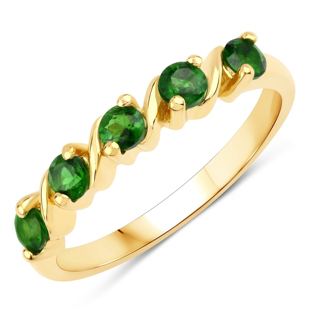 Rafaela Donata Bague Argent sterling Diopside de chrome en Or jaune Bague