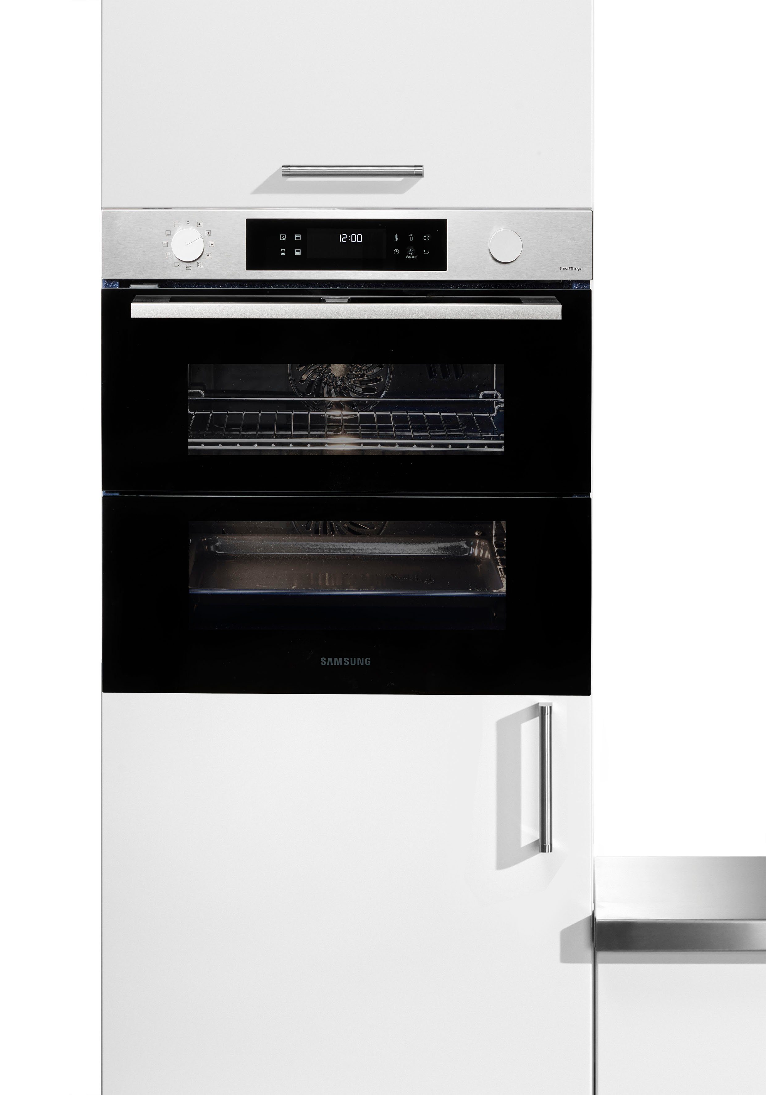 Samsung Pyrolyse Backofen NV7B4530ZAS, Pyrolyse-Selbstreinigung, Dual Cook Flex – Ein Ofen. Zwei Garräume. Maximale Flexibilität.