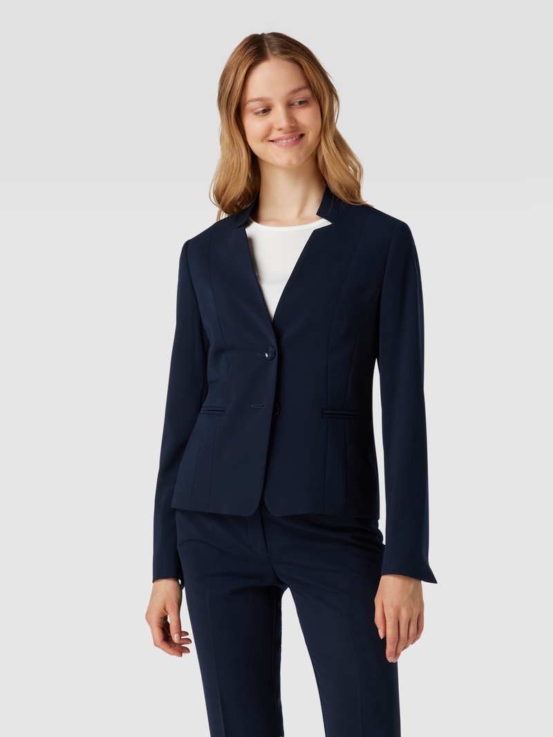 Blazer mit Stretch-Anteil in marineblau