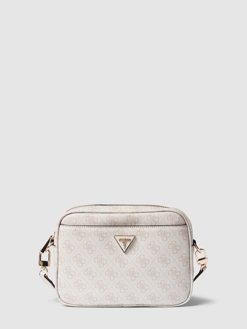 Camera Bag mit Allover-Logo Modell 'MERIDIAN' in hellrosa
