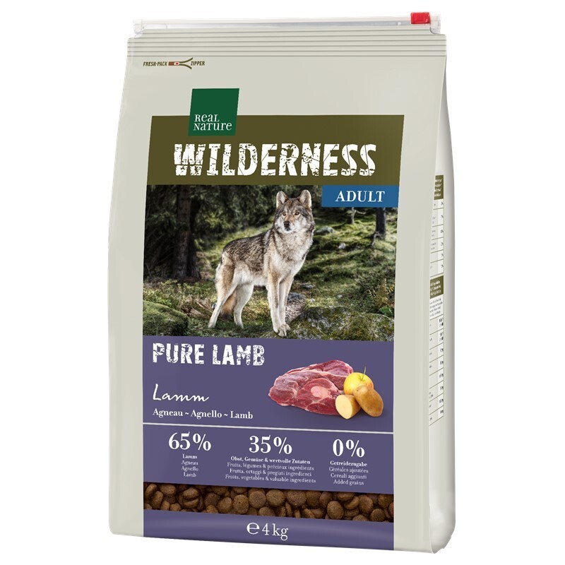 REAL NATURE Hundetrockenfutter REAL NATURE WILDERNESS Adult Pure Lamb 4 kg