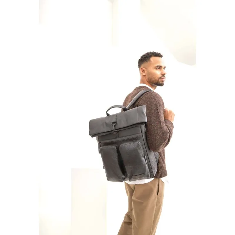 Jost STOCKHOLM Kurierrucksack mit Fronttasche - schwarz