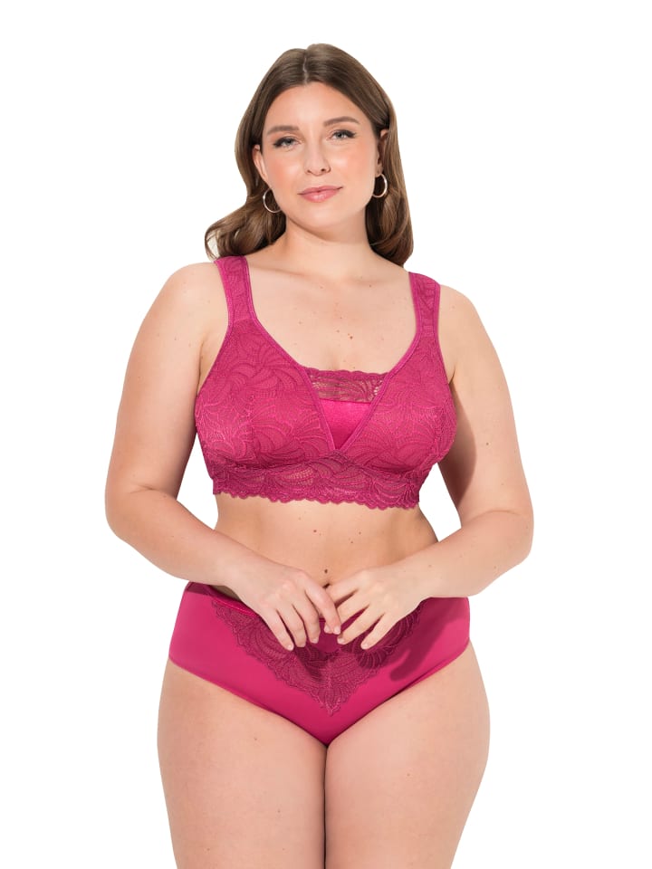 Ulla Popken BH ohne Bügel in fuchsia günstig kaufen