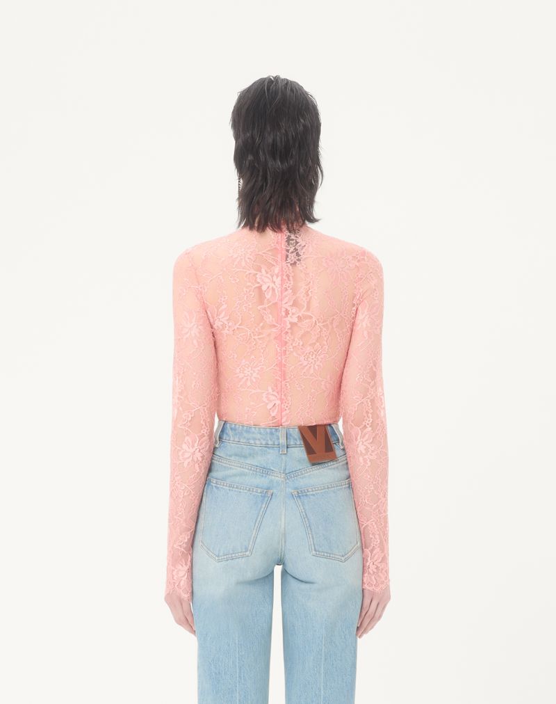 Body de renda floral