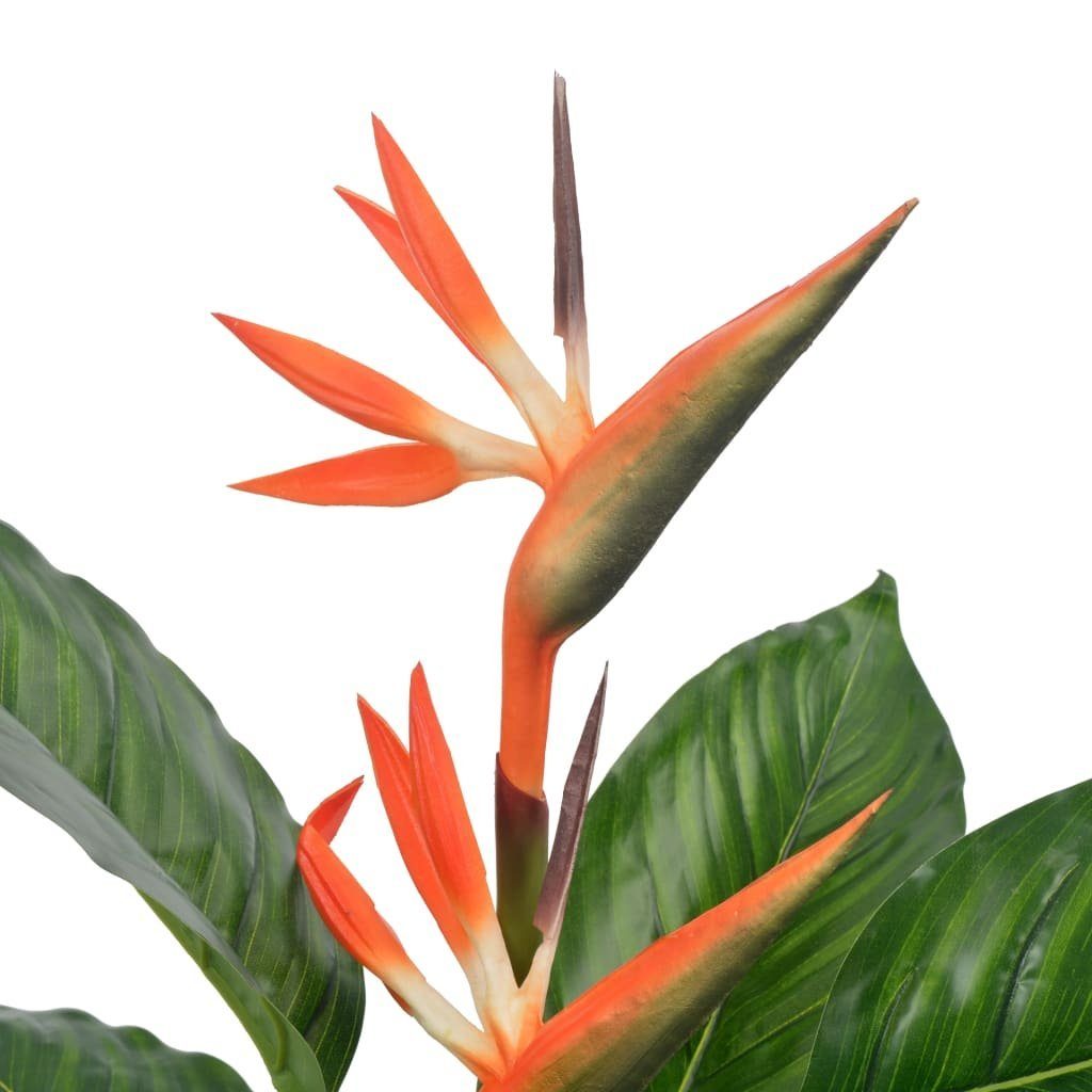 Kunstrasen Künstliche Pflanze Strelitzia mit Topf Rot 100 cm, vidaXL, Höhe: 100 mm